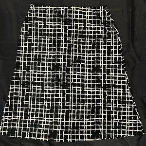 New York & Company Black and Cream Skirt